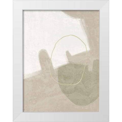 Nonchalant Light Green White Modern Wood Framed Art Print by Urban Road