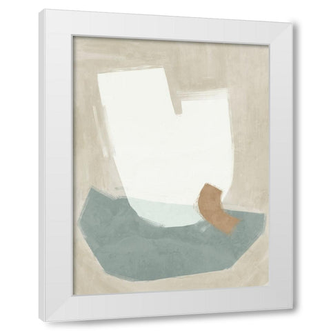 Laid-Back Light Sage White Modern Wood Framed Art Print by Urban Road