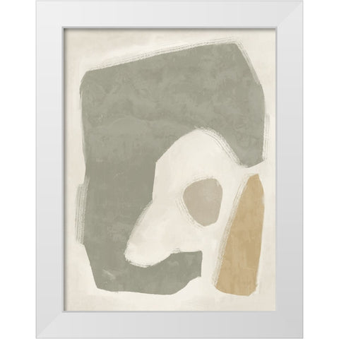 Easy Does It Sage Green White Modern Wood Framed Art Print by Urban Road