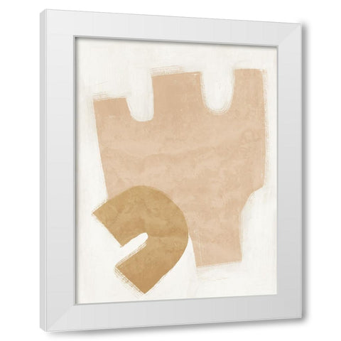 Amity Neutral White Modern Wood Framed Art Print by Urban Road