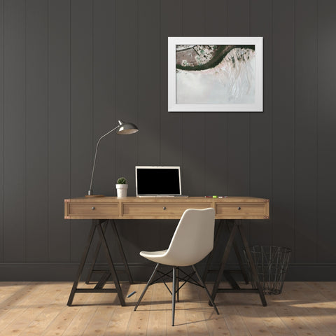 Ice Stream White Modern Wood Framed Art Print by Urban Road