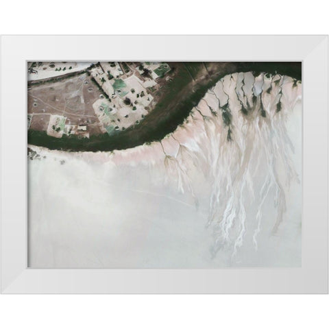 Ice Stream White Modern Wood Framed Art Print by Urban Road