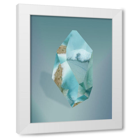 Amazonite White Modern Wood Framed Art Print by Urban Road