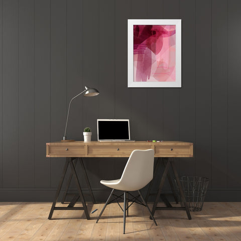 Merlot White Modern Wood Framed Art Print by Urban Road