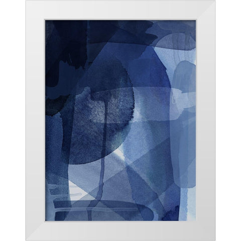 Azul White Modern Wood Framed Art Print by Urban Road