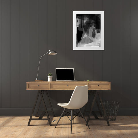 Lampblack White Modern Wood Framed Art Print by Urban Road