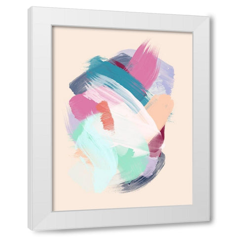 Pastel Swarm White Modern Wood Framed Art Print by Urban Road