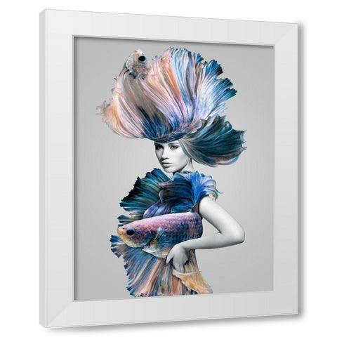 Selene White Modern Wood Framed Art Print by Urban Road