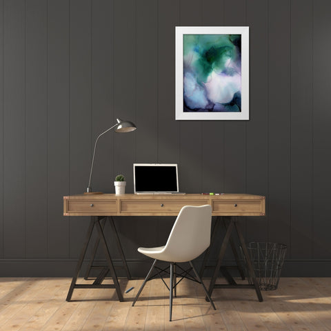 Viridian White Modern Wood Framed Art Print by Urban Road