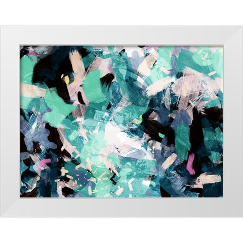 Deep Ocean White Modern Wood Framed Art Print by Urban Road