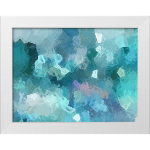 Azure Shine White Modern Wood Framed Art Print by Urban Road