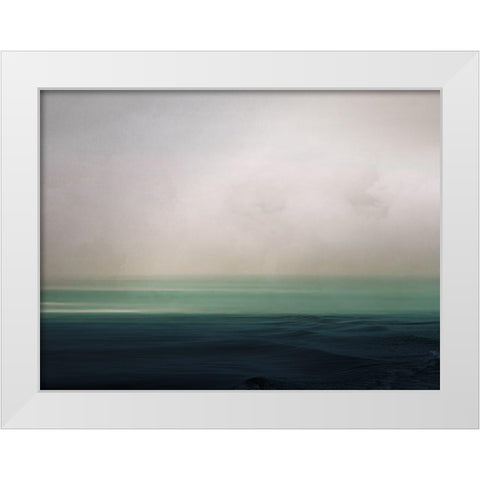 Quiet Caspian White Modern Wood Framed Art Print by Urban Road