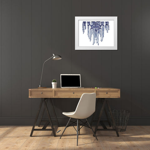 Nomad Indigo White Modern Wood Framed Art Print by Urban Road