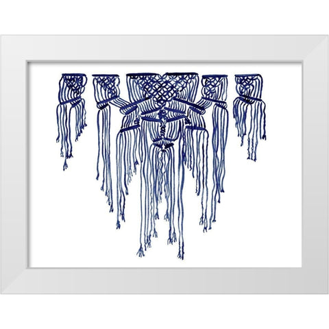 Nomad Indigo White Modern Wood Framed Art Print by Urban Road