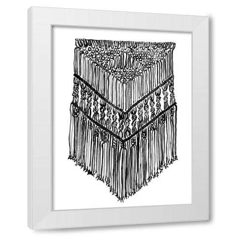 Gypsy Charcoal White Modern Wood Framed Art Print by Urban Road