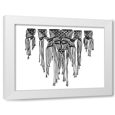 Nomad Charcoal White Modern Wood Framed Art Print by Urban Road