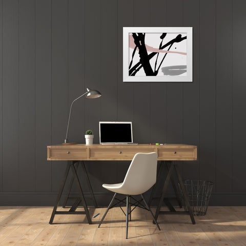 Ardor White Modern Wood Framed Art Print by Urban Road