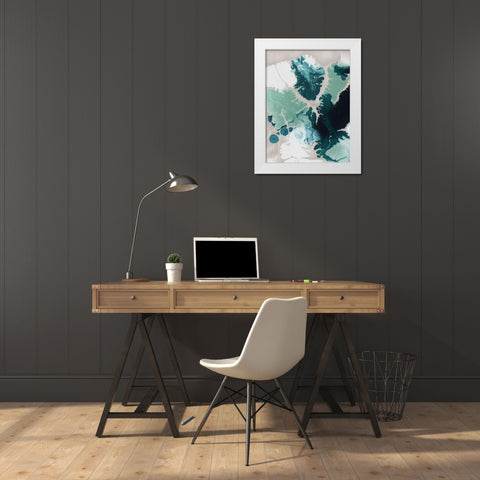 Oahu White Modern Wood Framed Art Print by Urban Road