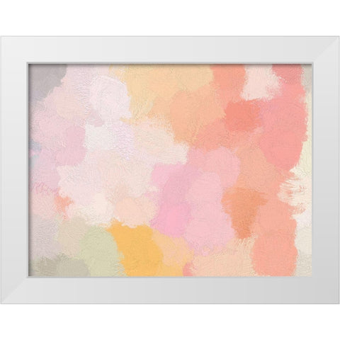 Peachy Keen White Modern Wood Framed Art Print by Urban Road