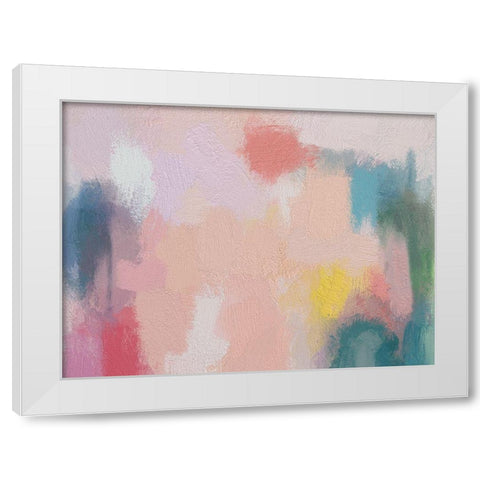 Jubilant White Modern Wood Framed Art Print by Urban Road