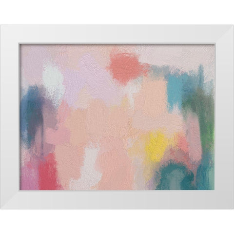 Jubilant White Modern Wood Framed Art Print by Urban Road