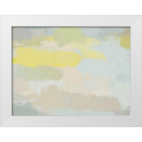 Melodic White Modern Wood Framed Art Print by Urban Road