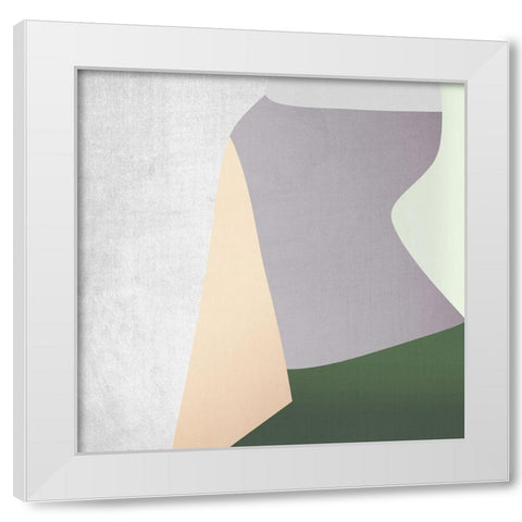 Stained Glass White Modern Wood Framed Art Print by Urban Road