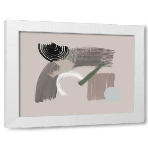 Fray White Modern Wood Framed Art Print by Urban Road