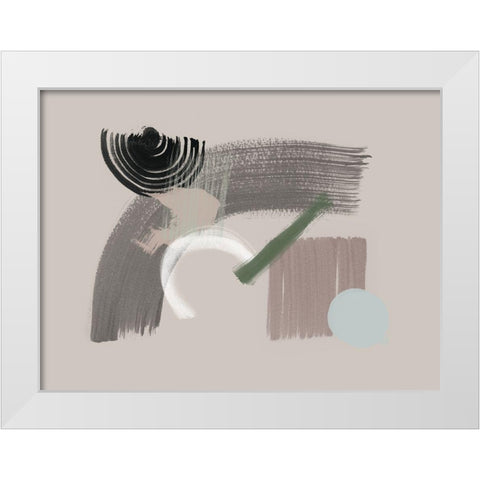 Fray White Modern Wood Framed Art Print by Urban Road