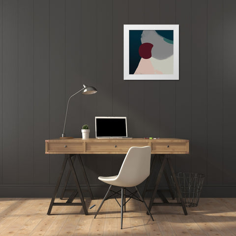 Narrate White Modern Wood Framed Art Print by Urban Road