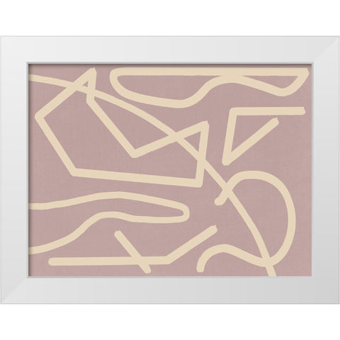 Adagio Blush White Modern Wood Framed Art Print by Urban Road