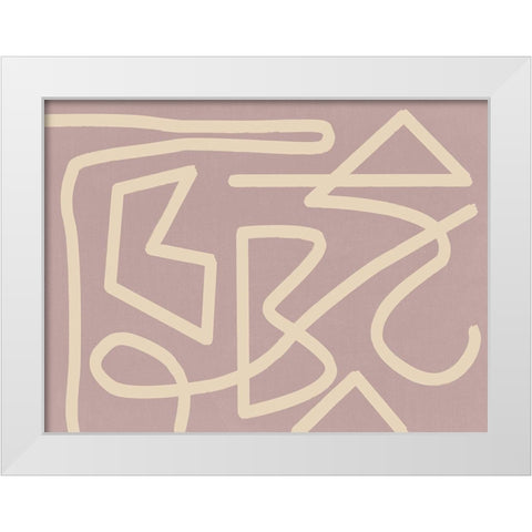 Allegro Blush White Modern Wood Framed Art Print by Urban Road