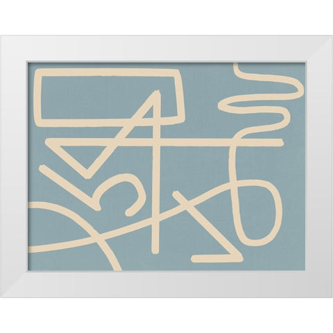 Arabesque Smoke White Modern Wood Framed Art Print by Urban Road