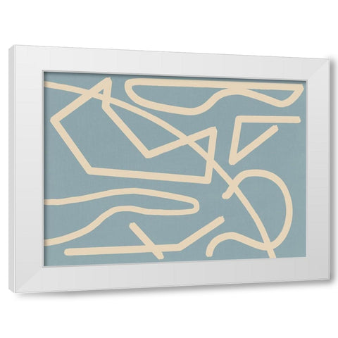 Adagio Smoke White Modern Wood Framed Art Print by Urban Road