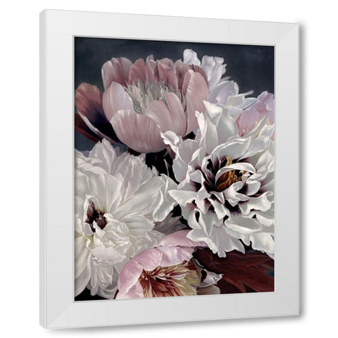 Fleur White Modern Wood Framed Art Print by Urban Road