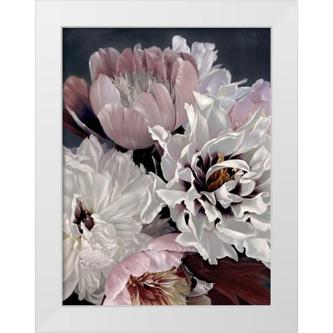 Fleur White Modern Wood Framed Art Print by Urban Road