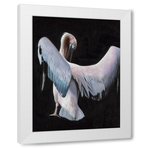 Pelican White Modern Wood Framed Art Print by Urban Road