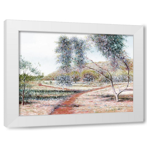 Kalgoorlie White Modern Wood Framed Art Print by Urban Road