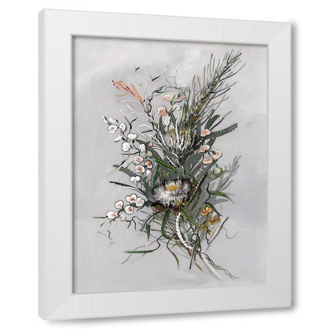 Boronia White Modern Wood Framed Art Print by Urban Road