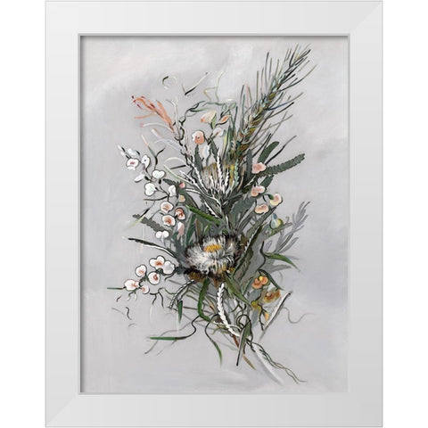 Boronia White Modern Wood Framed Art Print by Urban Road