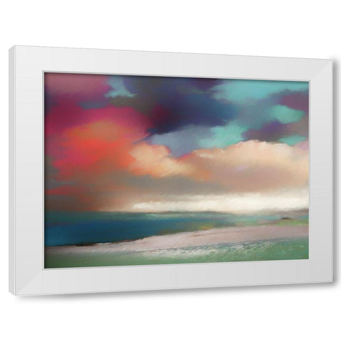 Cloudy Bay White Modern Wood Framed Art Print by Urban Road