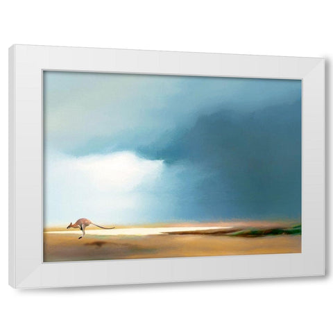 Nullarbor White Modern Wood Framed Art Print by Urban Road