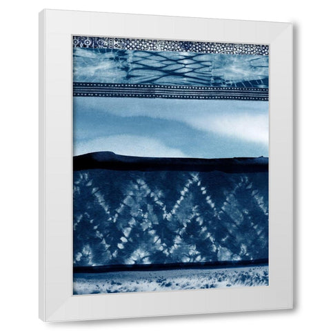 Wabi-Sabi Indigo White Modern Wood Framed Art Print by Urban Road