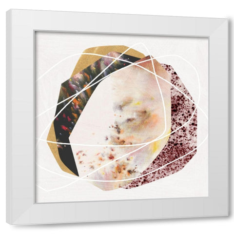 Fire Opal White Modern Wood Framed Art Print by Urban Road