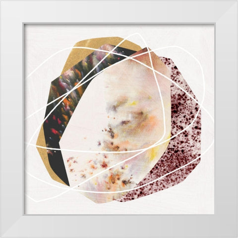 Fire Opal White Modern Wood Framed Art Print by Urban Road