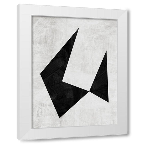 Origami White Modern Wood Framed Art Print by Urban Road