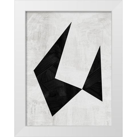 Origami White Modern Wood Framed Art Print by Urban Road