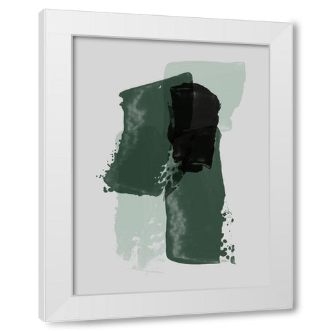 Contrast Emerald Poster White Modern Wood Framed Art Print by Urban Road