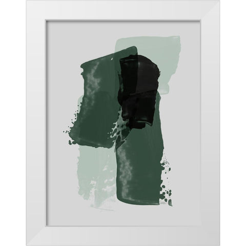 Contrast Emerald Poster White Modern Wood Framed Art Print by Urban Road