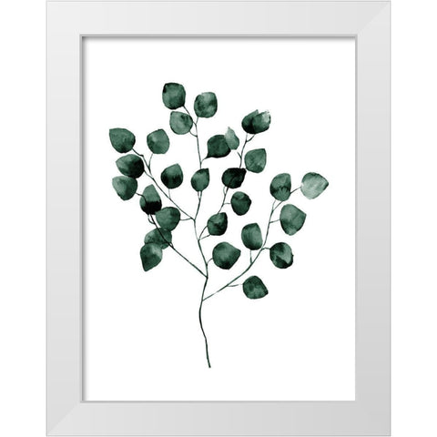 Silver Dollar Green Poster White Modern Wood Framed Art Print by Urban Road